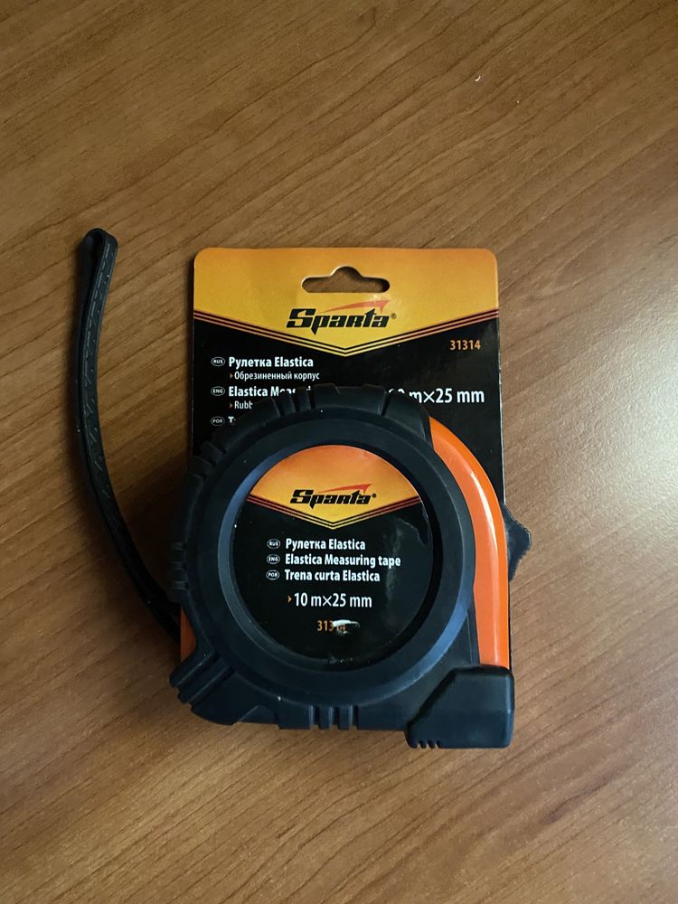 Рулетка SPARTA Elastica 5м х 21мм прогумований корпус