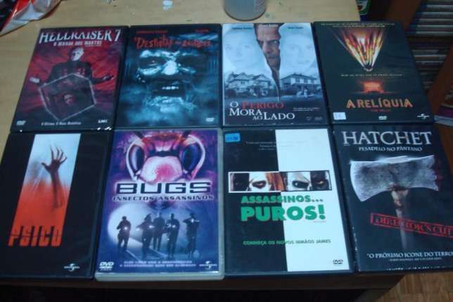 lote 17 filmes terror, ,bugs, etc