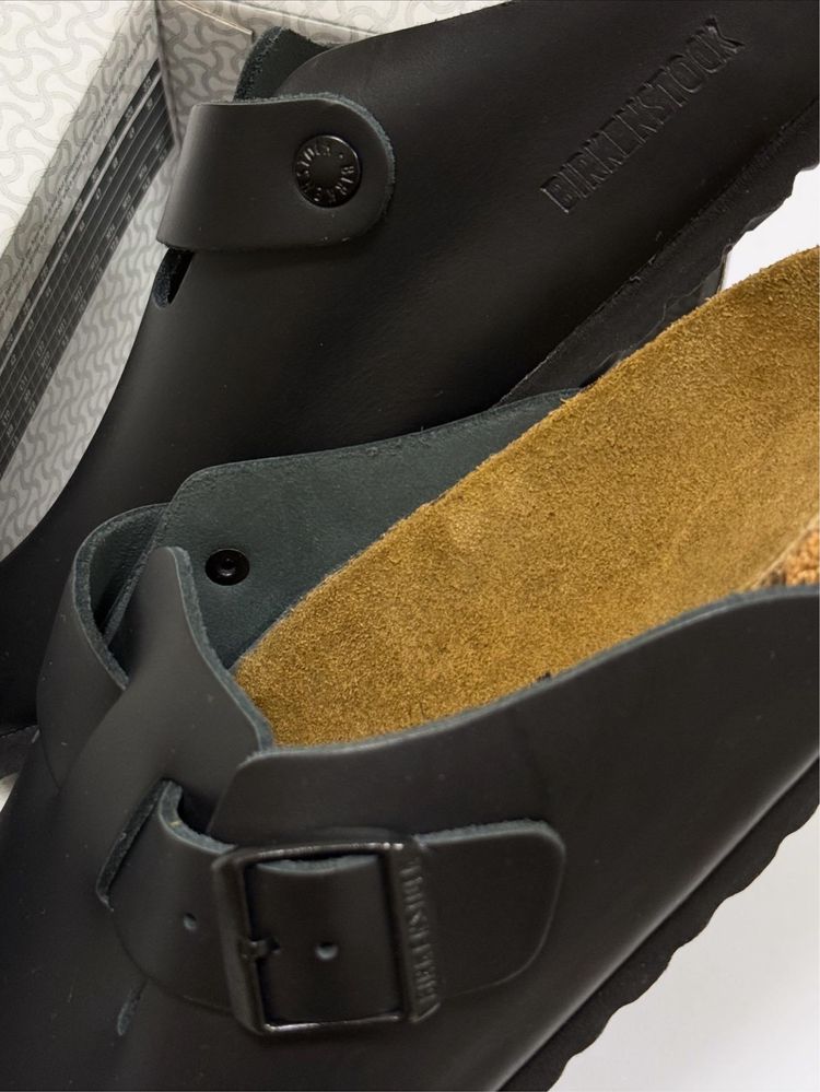 Birkenstock Boston Smooth Black Leather | Оригінал