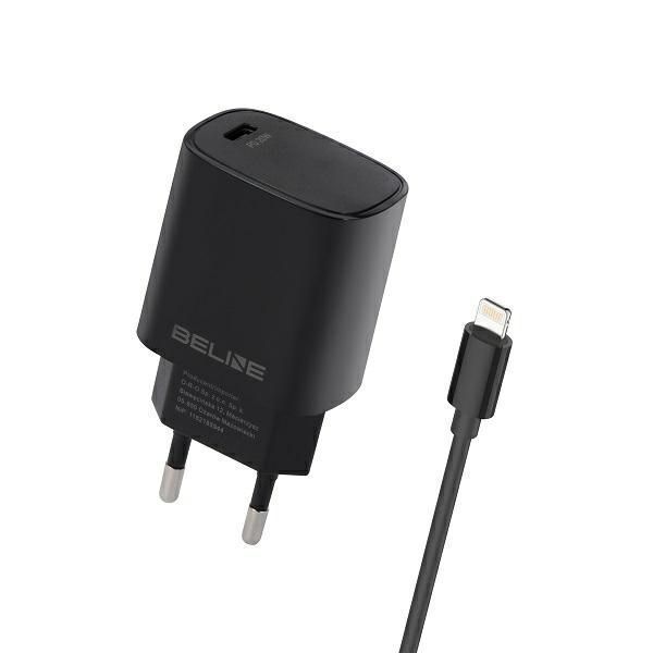 Beline Ład. Siec. 1X Usb-C 20W + Kabellightning Czarna /Black Pd 3.0