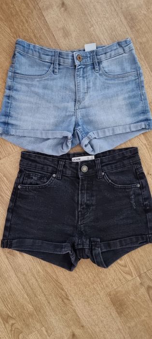 34XS 2szt Bershka H&M spodenki jeansy