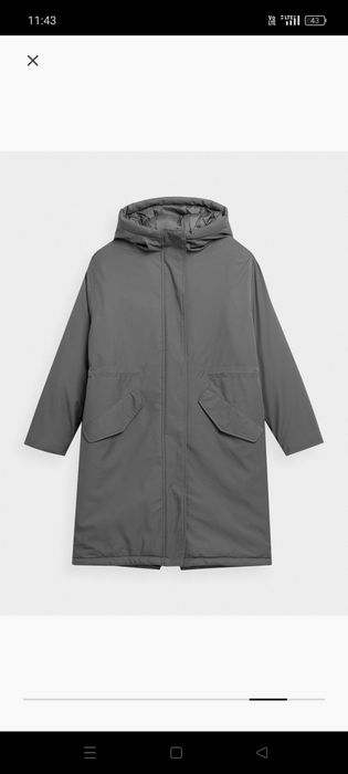 Płaszcz Oversize Damski. OUTHORN. XL. Szary