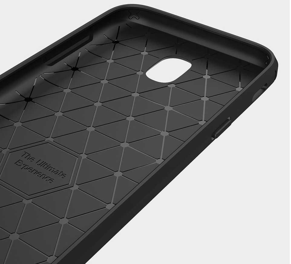 Etui Nakładka Carbon do Samsung Galaxy J3 2017 + Szkło Hartowane