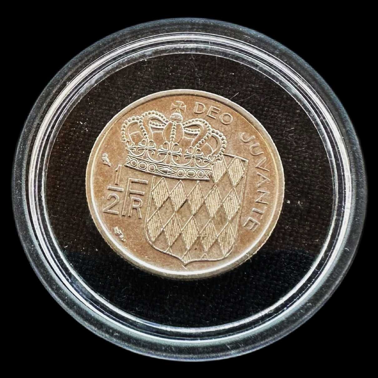 Moeda de 1/2 Franco - 1965 - Mónaco - Rainier III