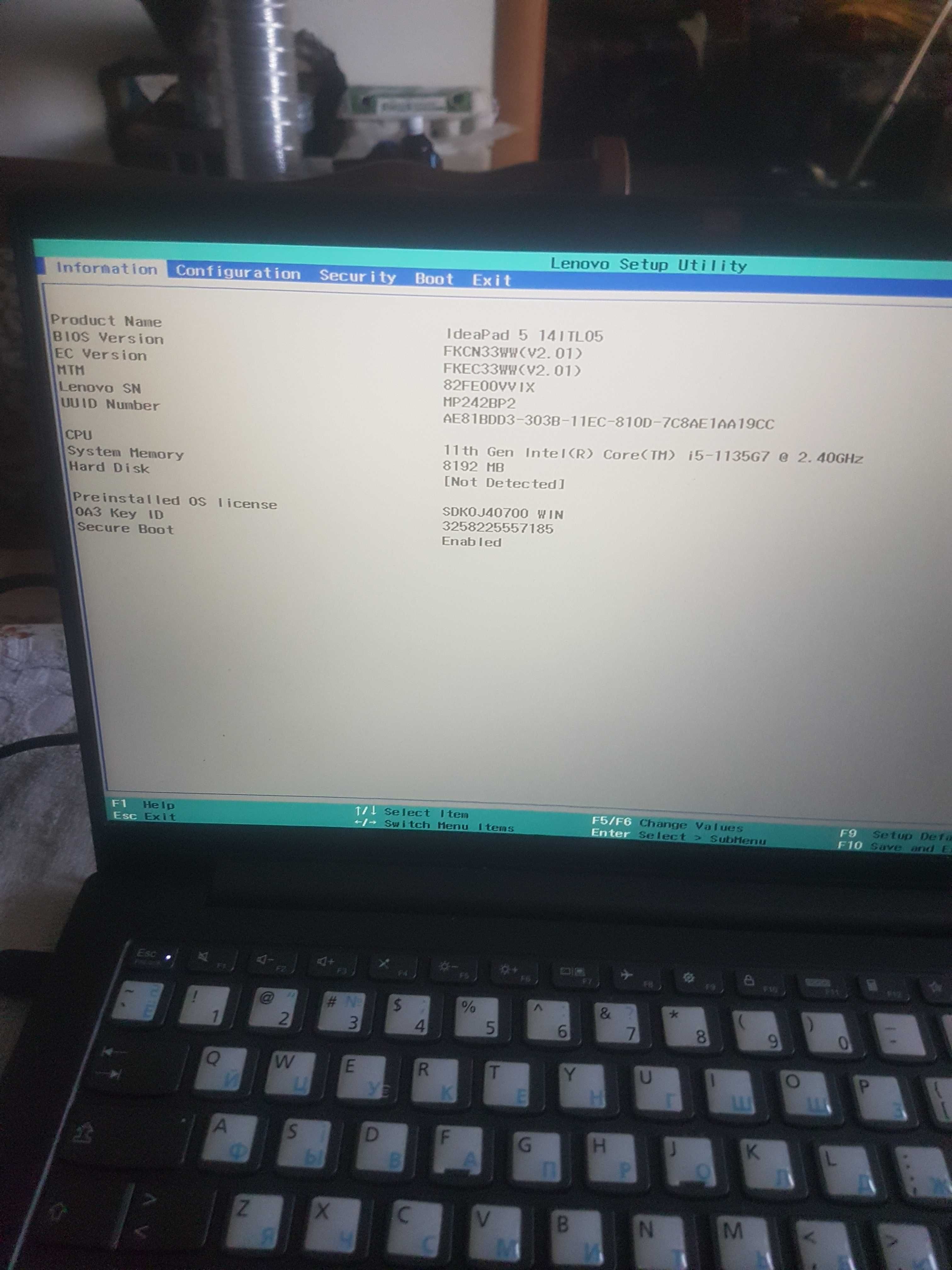 Продам ноут Lenovo  5 14ITL05, LA-K321P, рік  2024.