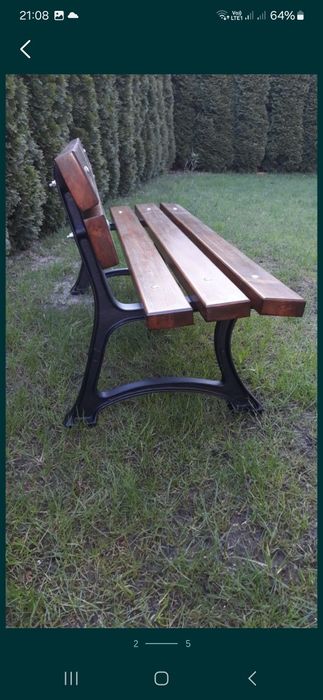 Ławka ogrodowa nogi żeliwne ,,Oslo"