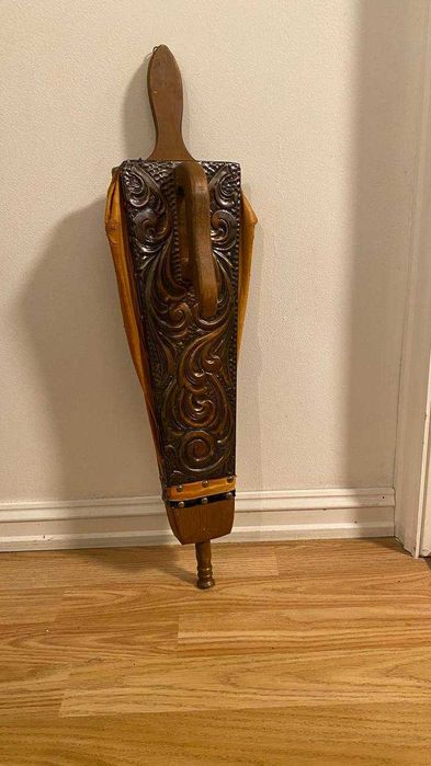 Меха скандинавская для камина дерево и латунь