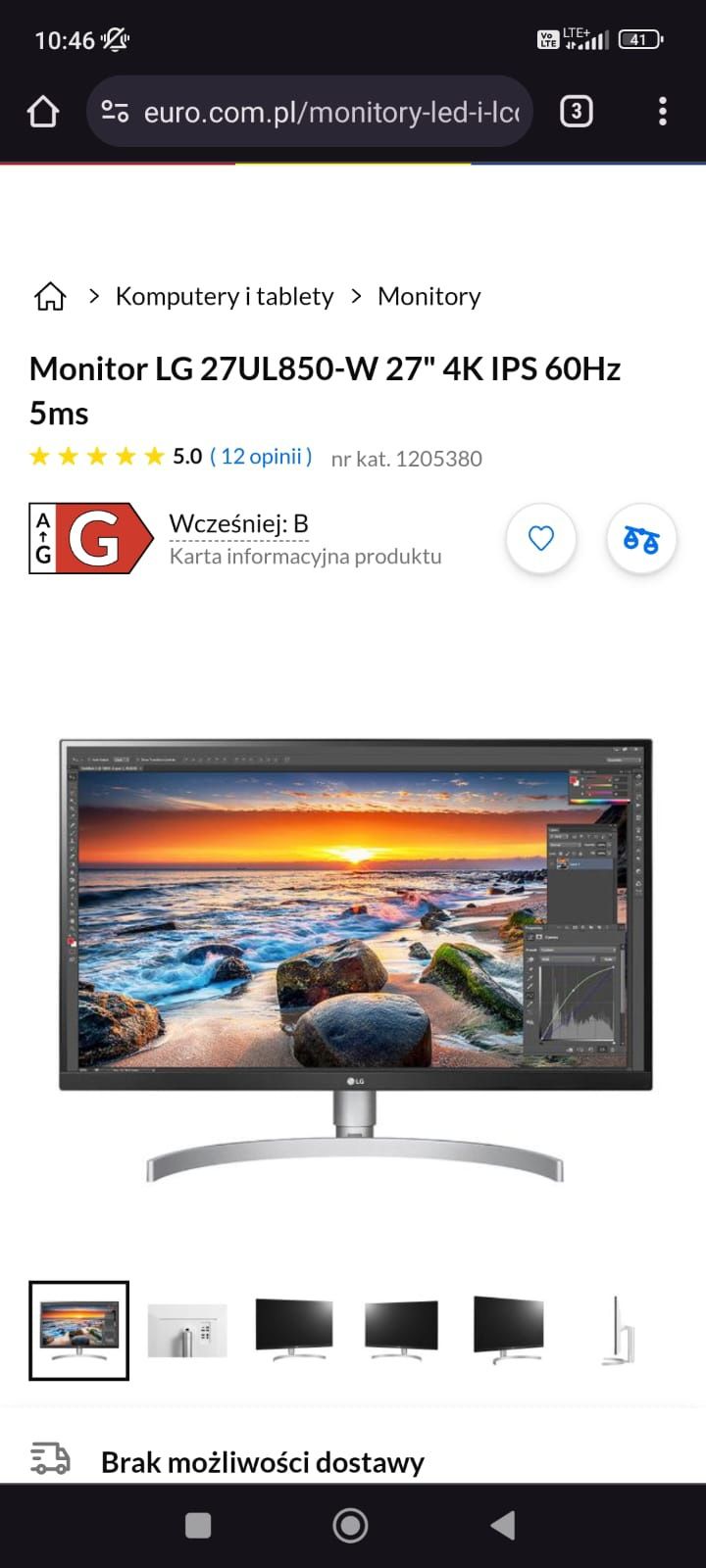 Sprzedam Monitor LG 27UL850 W 27 4K