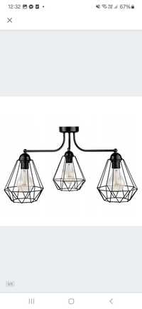 Lampa plafon loft druciany