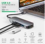 Dodocool DC76GY Hub 3x USB USB-C HDMI 4K SD 100W Macbook Dell PC 7w1