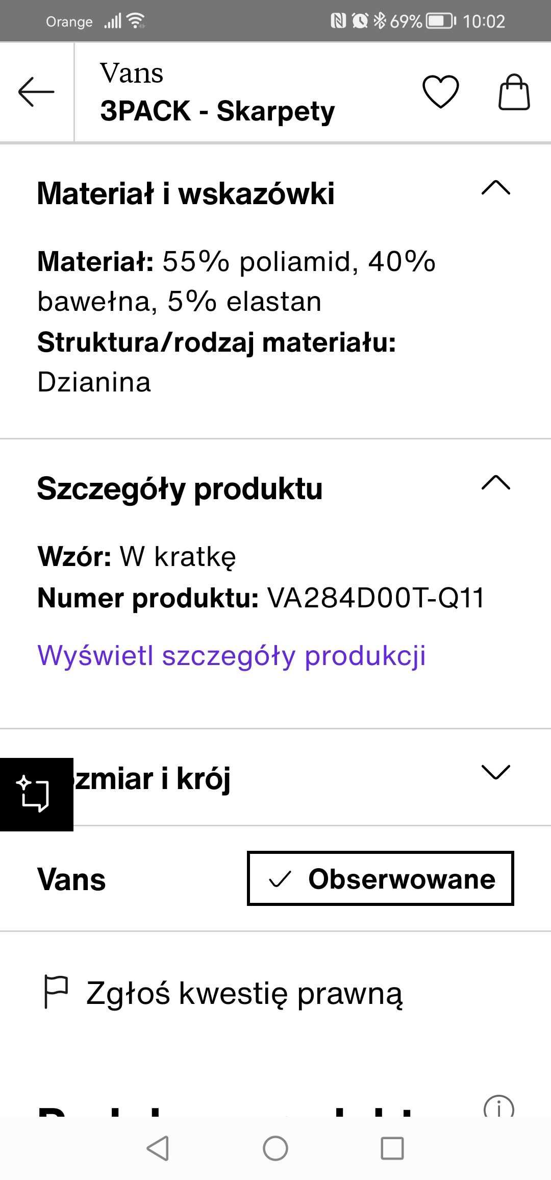 VANS SKARPETY 31,5 - 38 oryginalne 3 pary, nowe bez metki