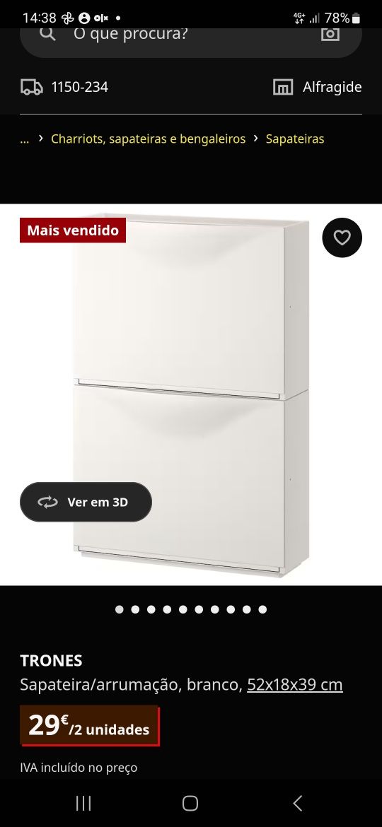 Trones IKea, usados em bom estado