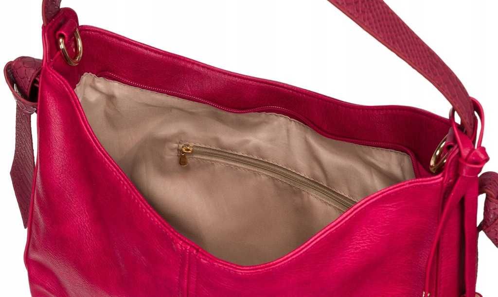PETERSON torebka damska duża na pasku shopper bag miękka eko skóra