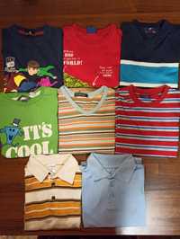 Zestaw 8 szt. Koszulki, T-shirty dla chłopca 4-5lat 110-116cm