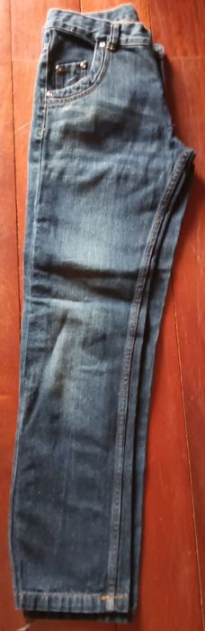 Calças ganga escuras