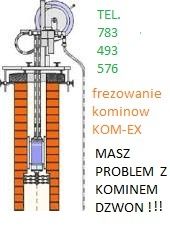 Frezowanie kominów od 150zł wkłady kominowe.(kominiarz) GRATIS nasada