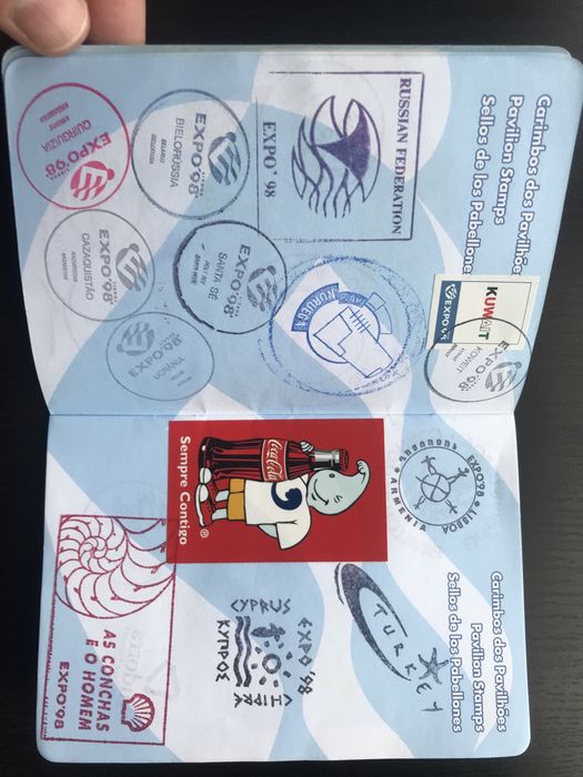 Passaporte da Expo 98 (raro) e bilhete