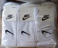 Шкарпетки Nike білі високі, розмір 41-45 опт та роздріб