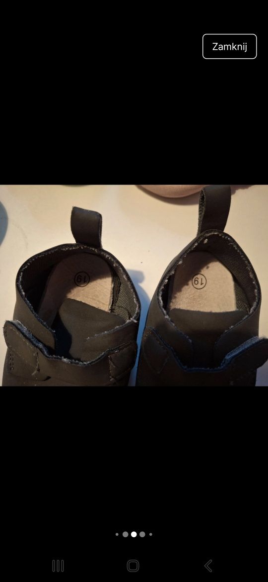 Szare buty dla dziewczynki r. 19