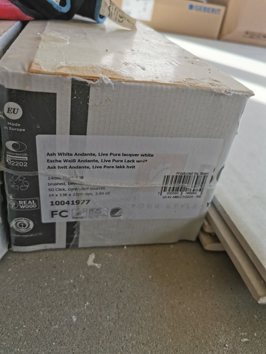 Deska podłogowa BOEN jesion Andante lakier live pure bielony