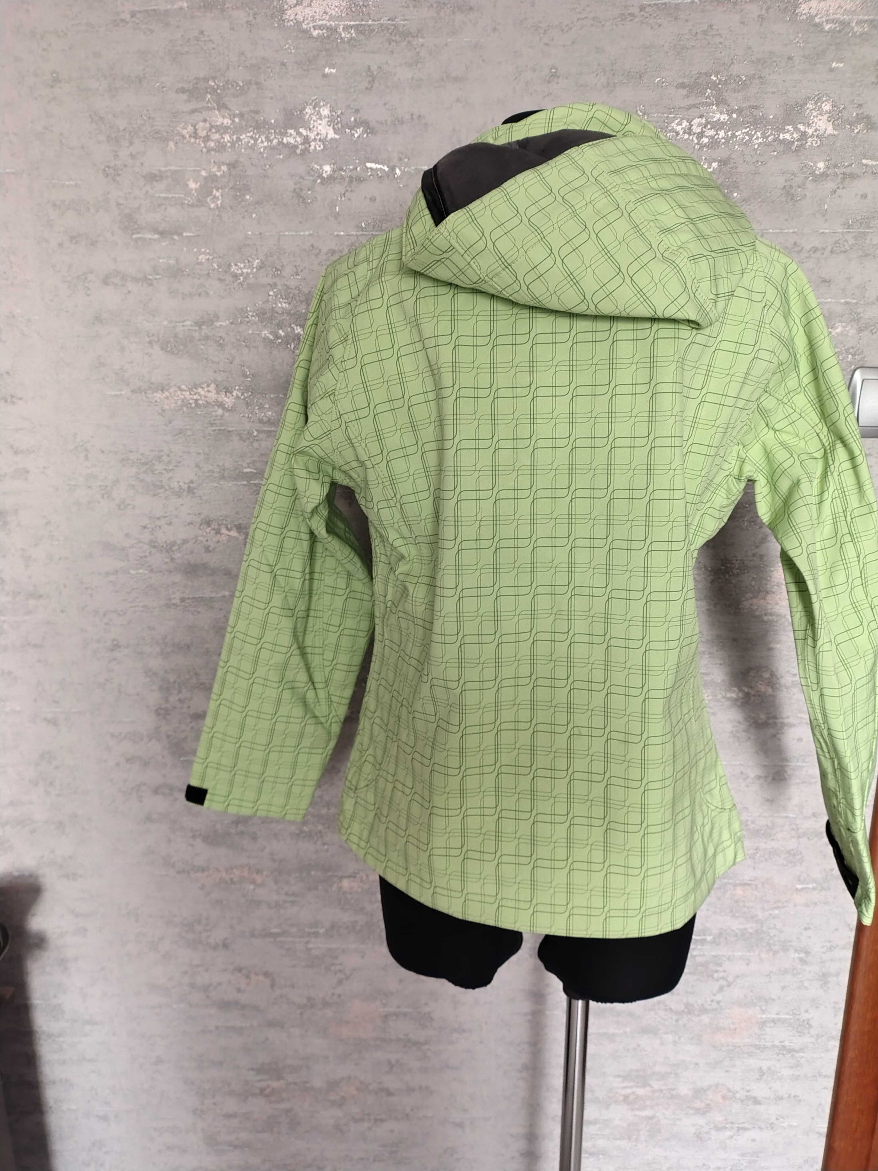 Nowa kurtka damska, typu Softshell zielona w fale M/L