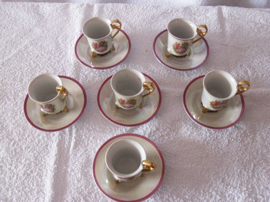 Conjunto de 6 chávenas de café