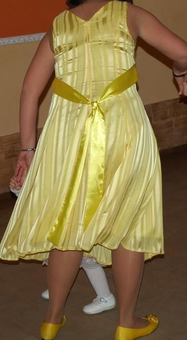 sukienka koktajlowa żółta