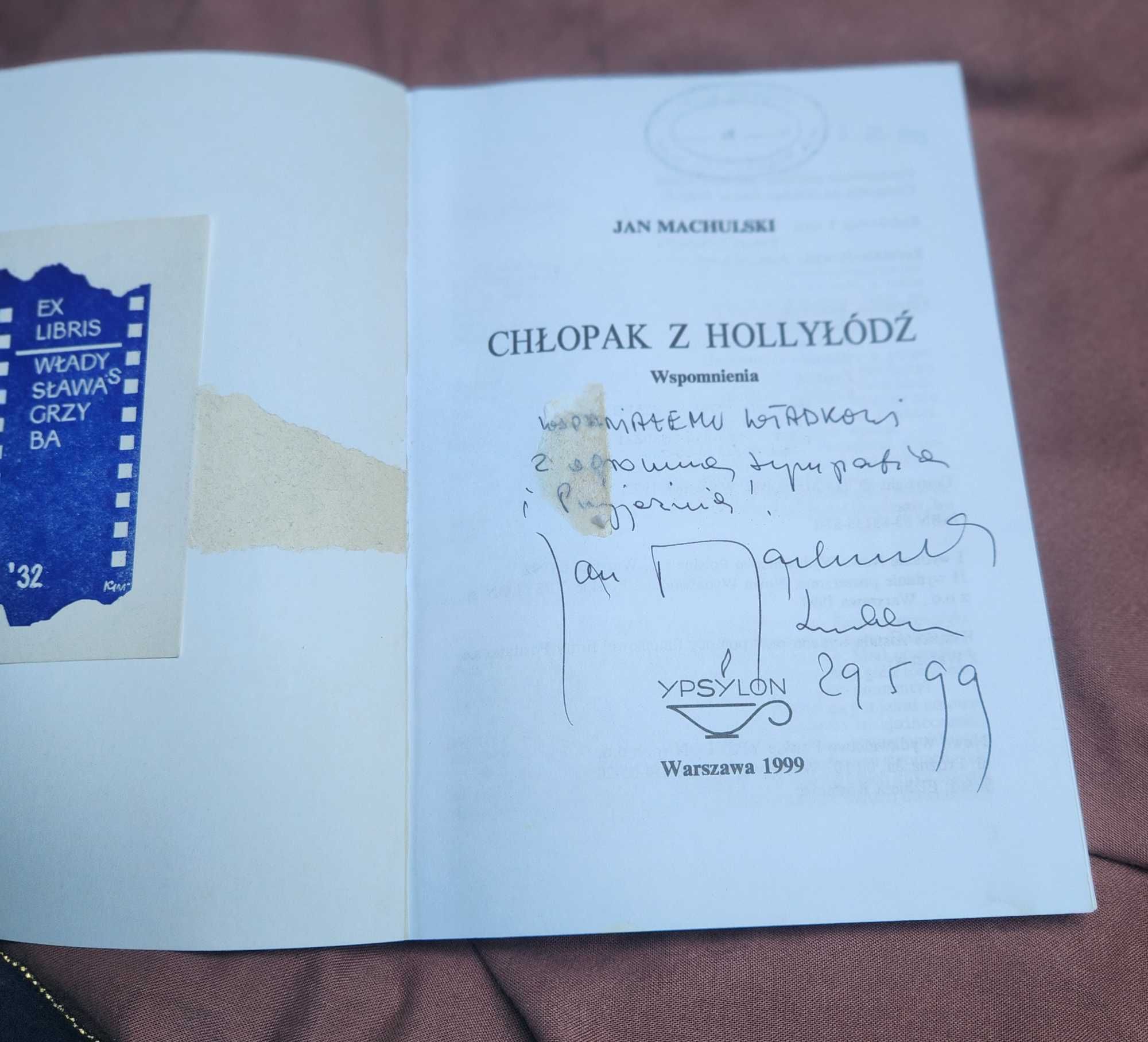 autograf dedykacja plus chłopak z hollyłódż Jan Machulski