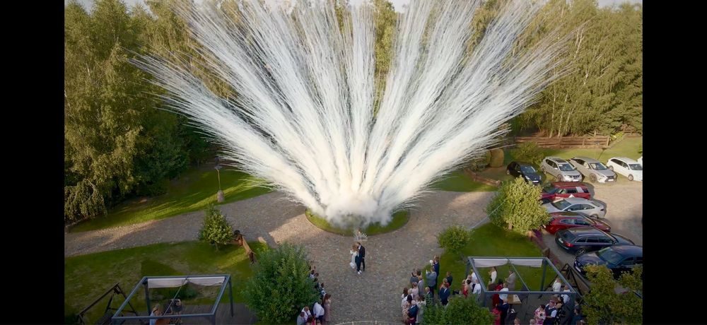 Miny dymne, wiatraki iskier, fontanny iskier, fotobudka