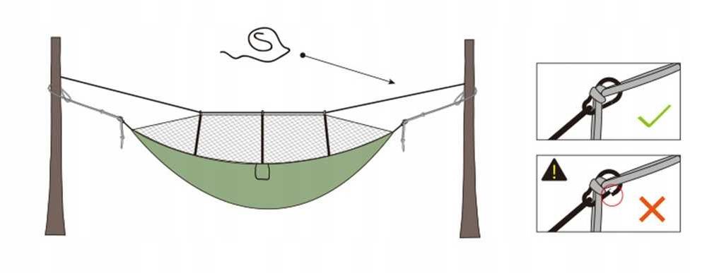 Hamak Turystyczny Dwuosobowy z Moskitierą Survival 200 kg 250 x 140