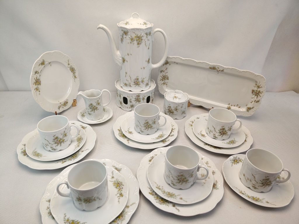 Serwis kawowy Rosenthal. Monbijou Grune Ranke