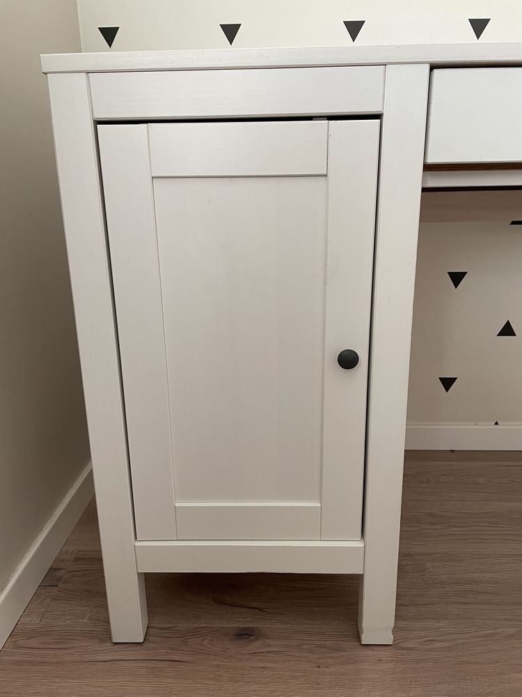 Biurko Ikea Hemnes, biała bejca, 120x55 cm