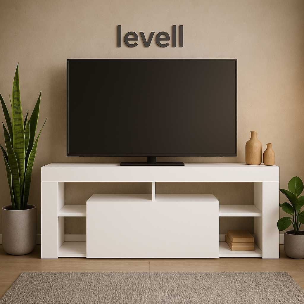 Тумба під ТВ Levell 140 см Сучасна, Стильнав НАЯВНОСТІ Швидка доставка