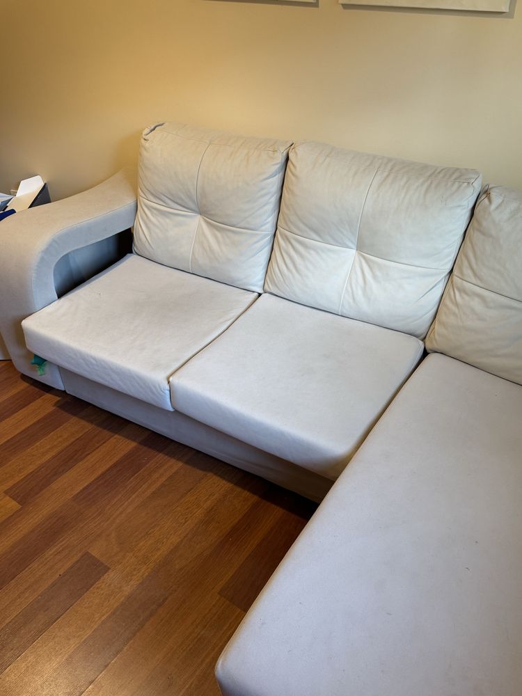 Sofá Bege Chaise Longue