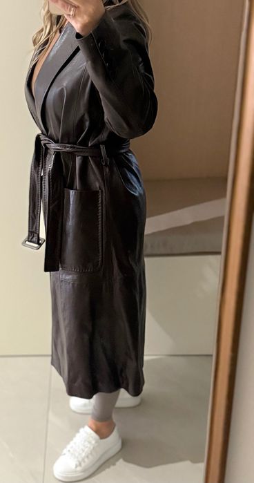 Płaszcz Max Mara skóra jagnięca r36 włoski 40