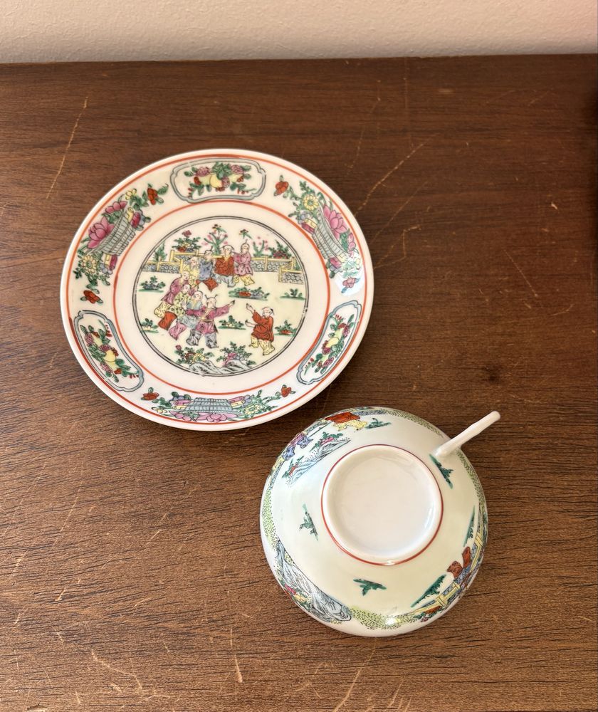 Bonito Serviço de Chá chinês, porcelana casca de ovo