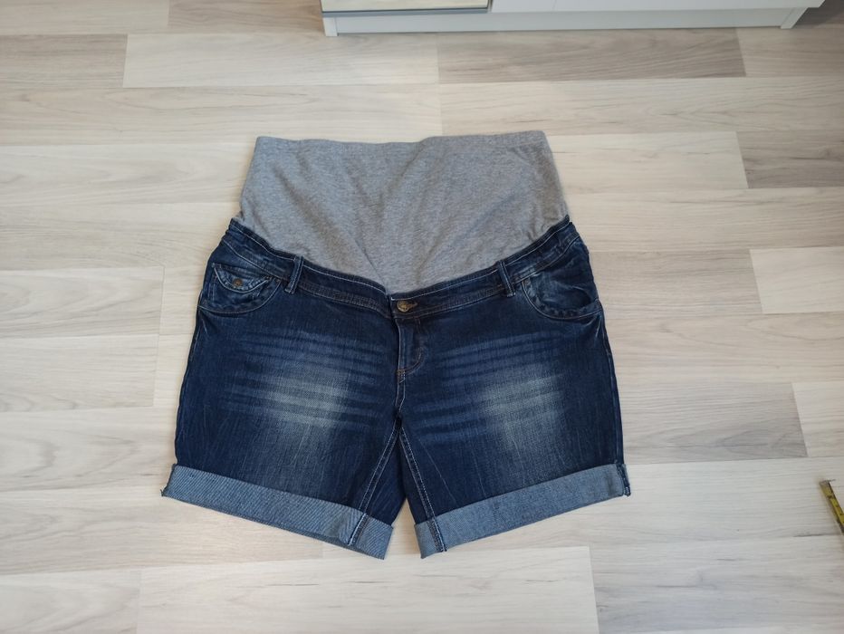 Krótkie spodenki dżinsowe ciążowe 48 xxxxl 46 xxxl c&a