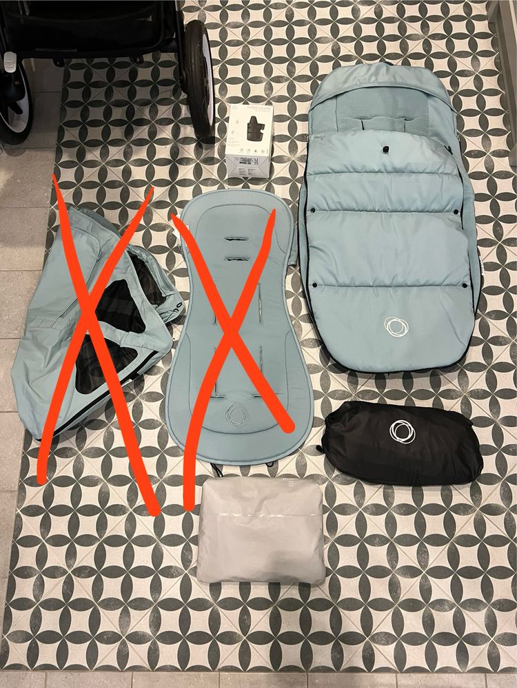 Коляска Bugaboo fox3, зимний футмув, сумка, 2 дождевика, подстаканник