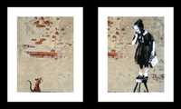 Banksy, dziewczynka i mysz, plakaty 40x50 cm x 2 sztuki