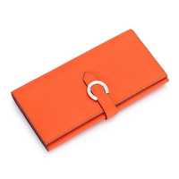 Женский кожаный кошелек оранжевый