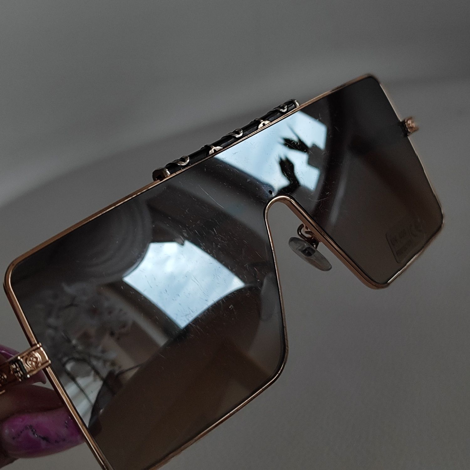 Okulary męskie okularki UV400 ochrona lustrzanki Lv Louis Vuitton beż
