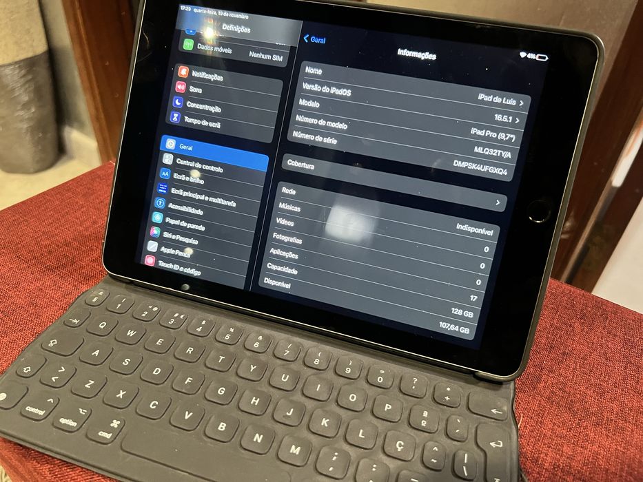 Ipad Pro 9,7” 128gb Wi-fi + rede movel