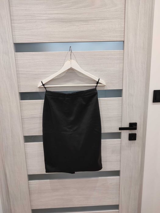 Spódnica ołówkowa czarna skórzana mohito s/m