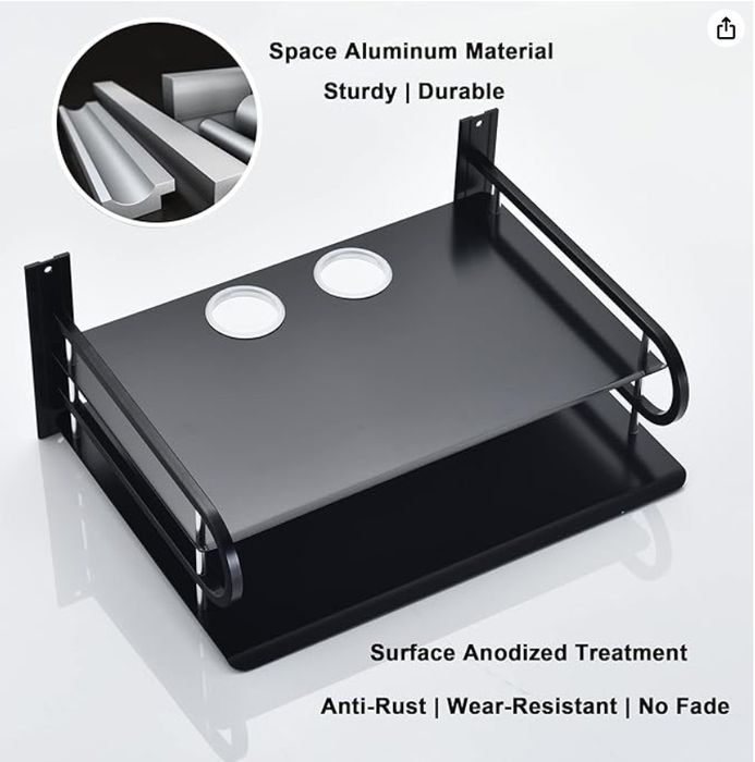 Półka czarna dwuwarstwowa