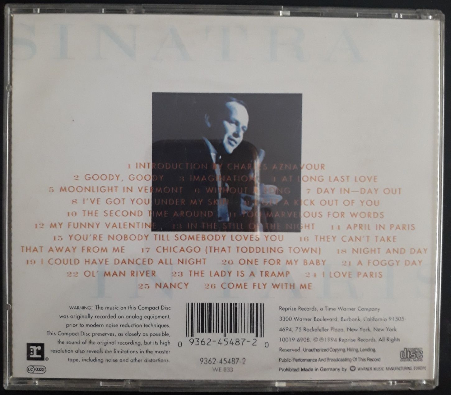 CD RARO - Frank Sinatra and Sextet - Live In Paris