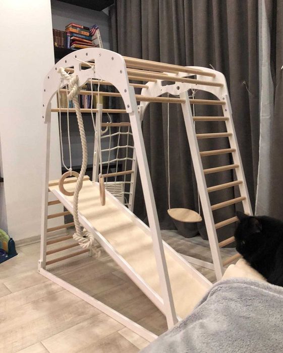 Шведська стінка Спортивний комплекс Сітка Гірка Канат Кільця Гойдалка