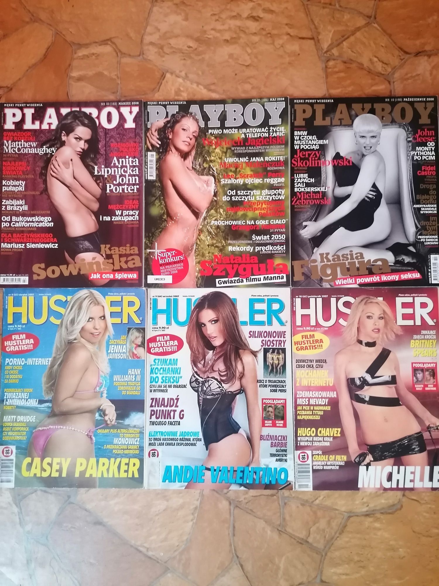 Stare magazyny Playboy i Hustler