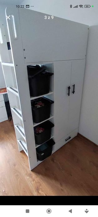 Łóżko z antresola piętrowe ikea smastad