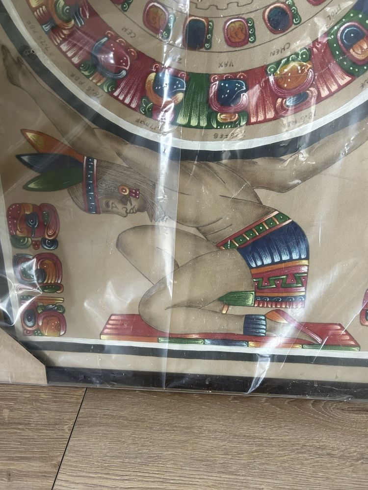 Obraz, plakat, kalendarz Majów w drewnanej ramie