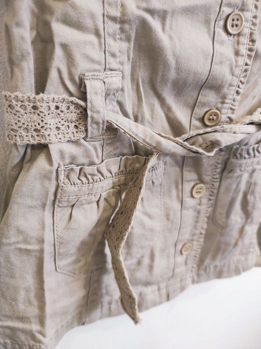 sukienka szmizjerka koszulowa  tunika wiązana krótki rękaw